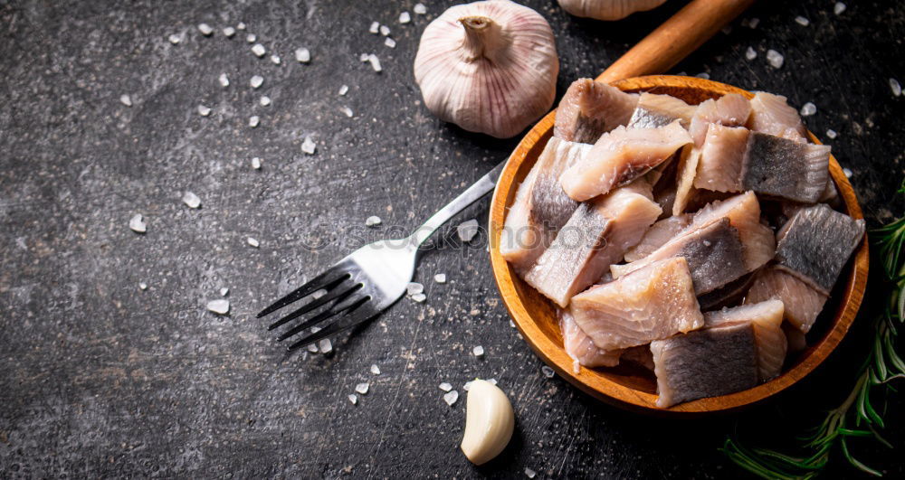 Similar – Image, Stock Photo Salt pork bacon on a kitchen board