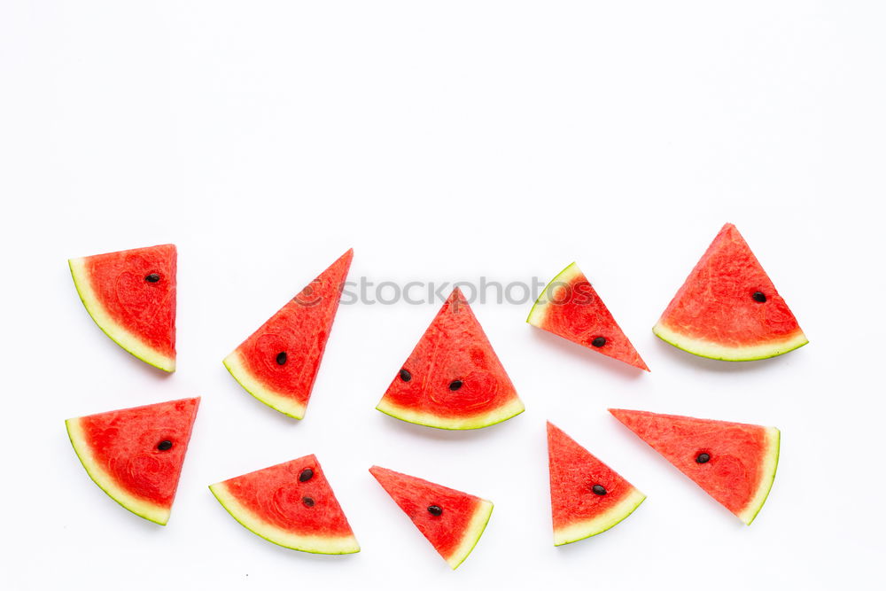 Similar – Pattern red watermelon on background. Flat lay, top view