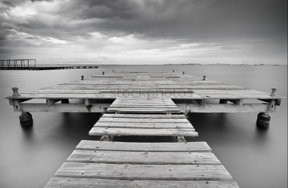 Similar – Image, Stock Photo Evening at the pier