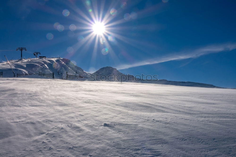 Image, Stock Photo winter landscape with hut