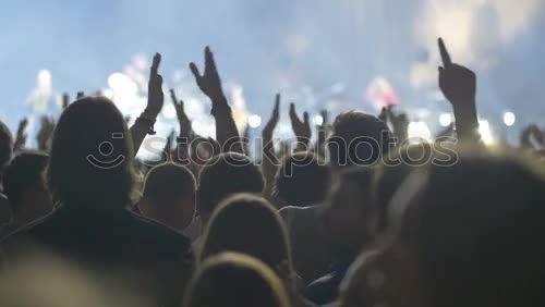 Similar – Image, Stock Photo Jumping! Concert Music