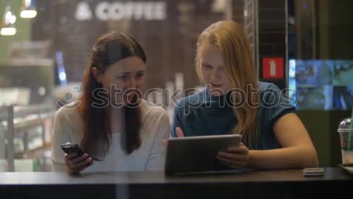 Similar – Image, Stock Photo Mother and her children with digital tablet.