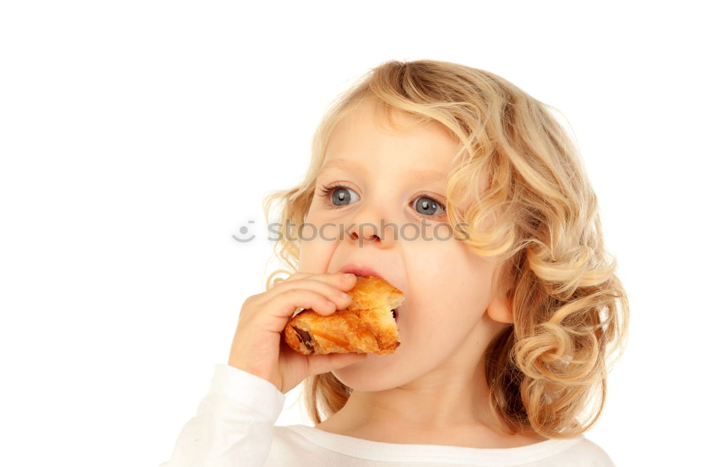 Similar – long-haired boy enjoys marble cake