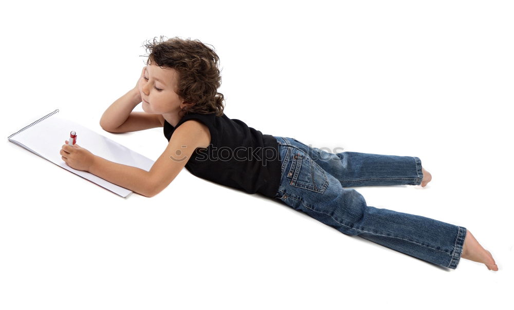 Similar – Image, Stock Photo Schoolgirl using mobile phone in classroom