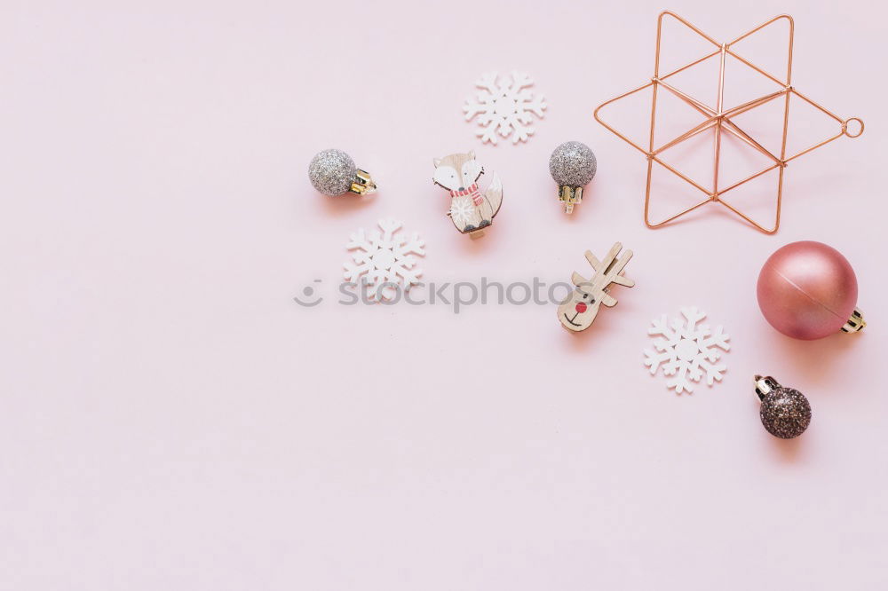 Similar – Creative flat lay of christmas ornaments