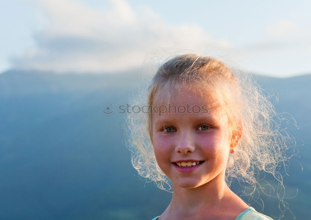 Similar – Image, Stock Photo Young woman in a mountain hut