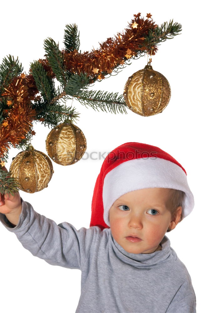 Similar – Image, Stock Photo Young girl decorating Christmas tree with lights at home