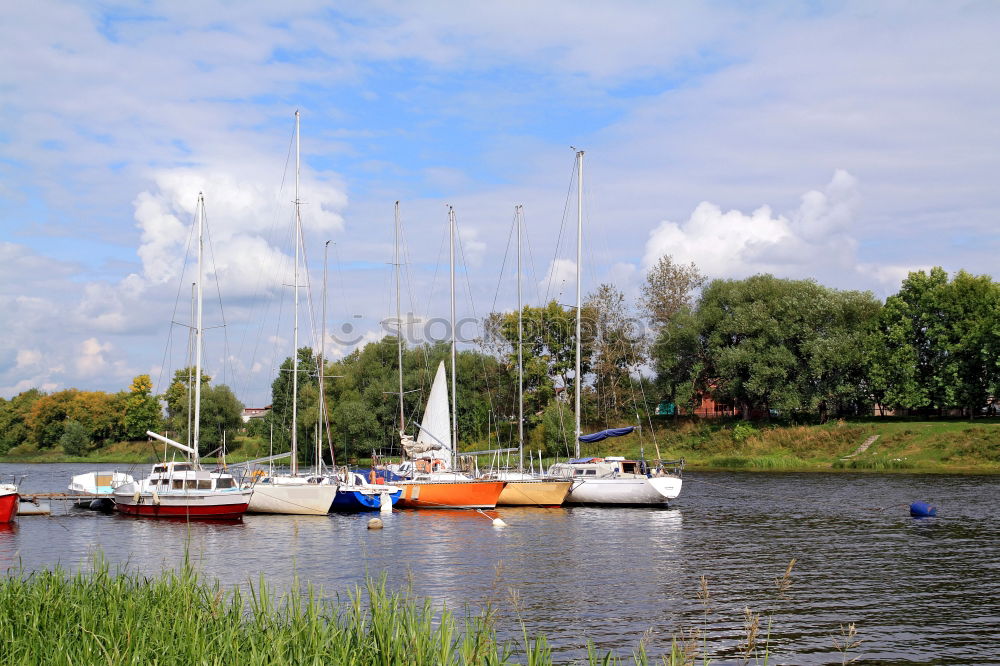 Similar – Baltic cutter in the marina, boat harbour Karlshagen Usedom_001