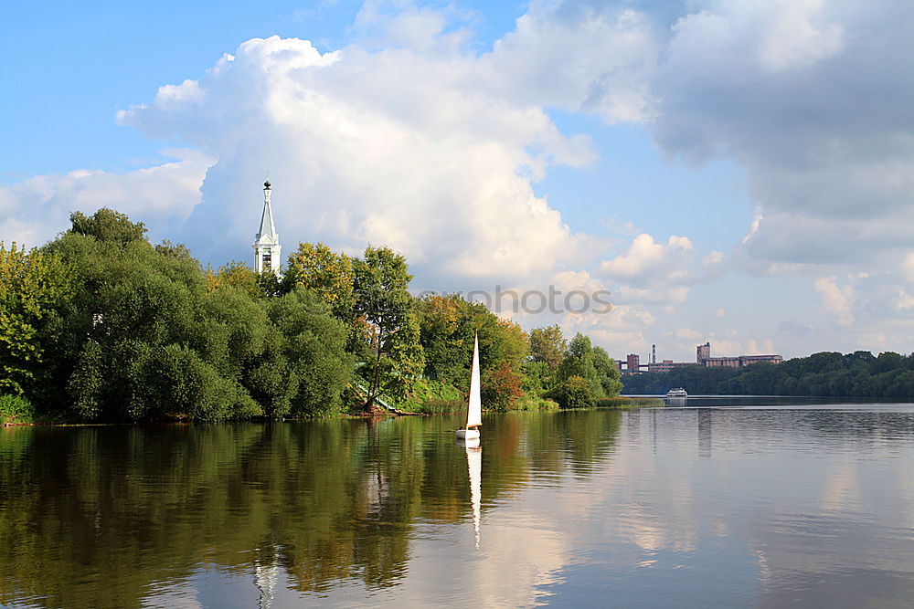 Similar – Image, Stock Photo On the Rhine Water Sky