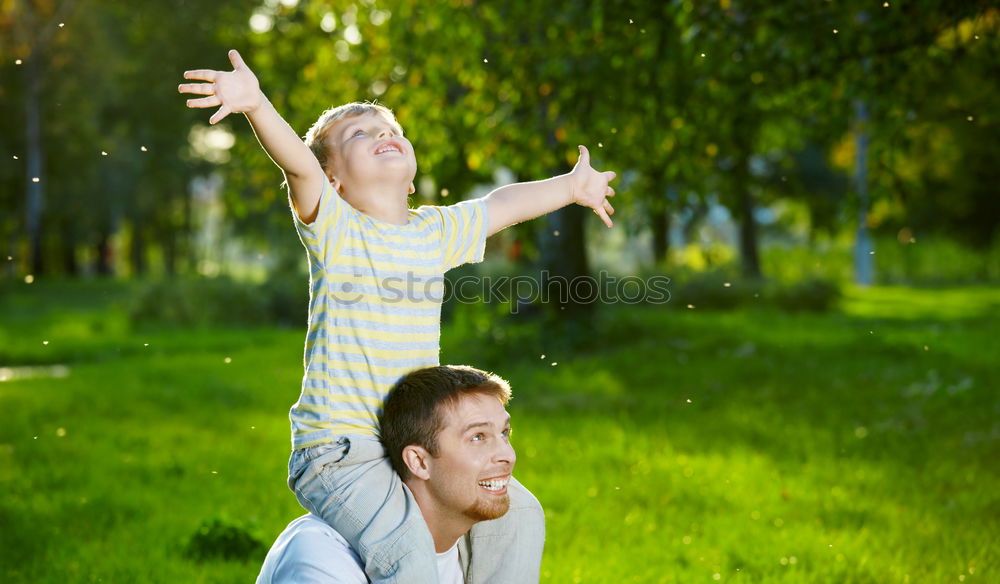 Similar – Father & Son Green Grass