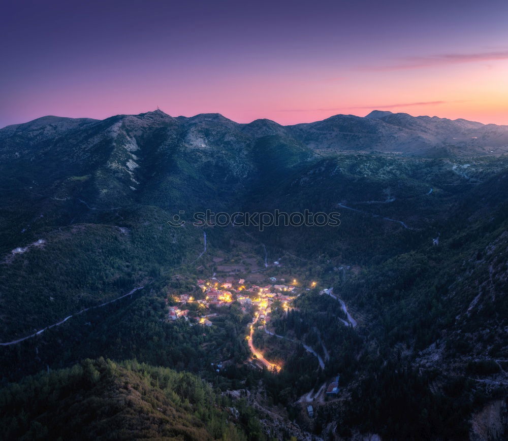 Cityscape of Arinsal, La Massana, Andorra in winter