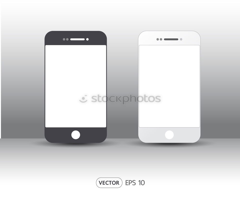 Similar – Image, Stock Photo Two smart phone with blank screen on pink background. 3d rendering