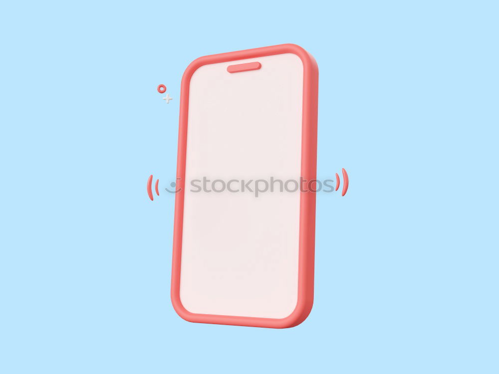 Similar – Image, Stock Photo Two smart phone with blank screen on pink background. 3d rendering