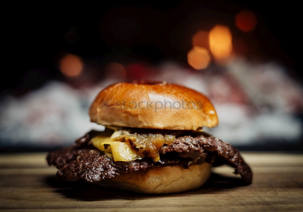 Similar – Image, Stock Photo Burger & Beer Food