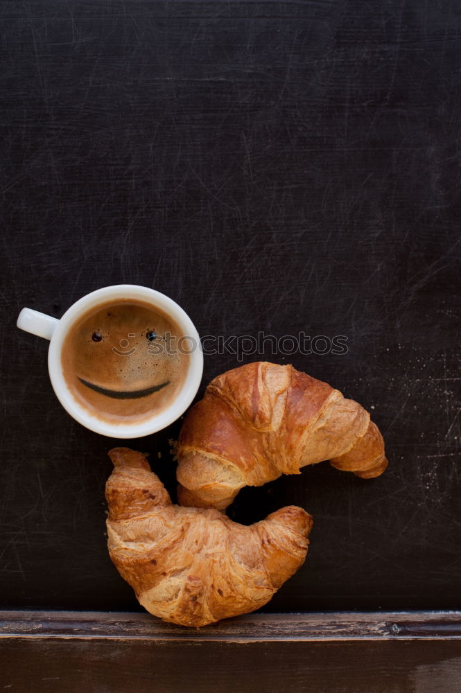 Similar – Image, Stock Photo Coffee and croissant rustic