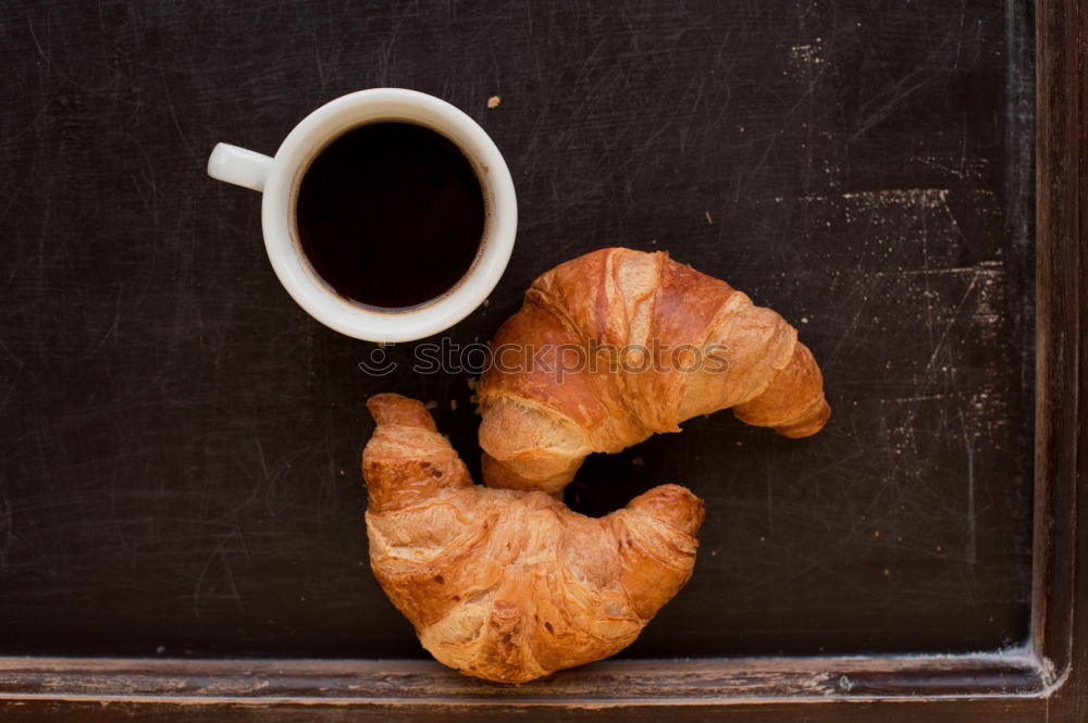 Similar – Image, Stock Photo Coffee and croissant rustic