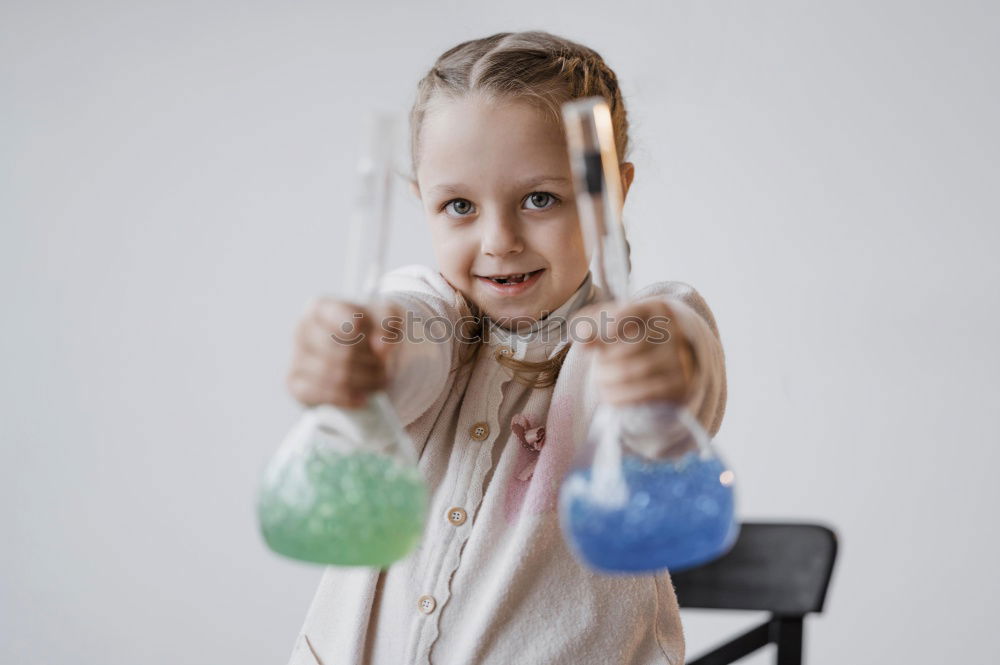 Similar – Image, Stock Photo Pupil posing in classroom