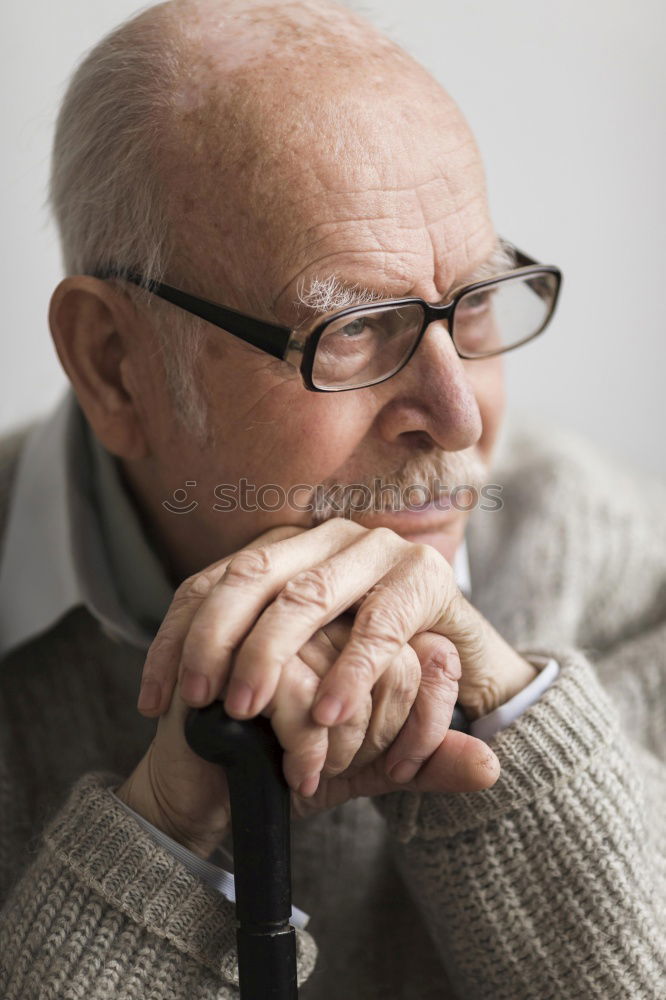 Similar – Image, Stock Photo thoughtful old man with white hair