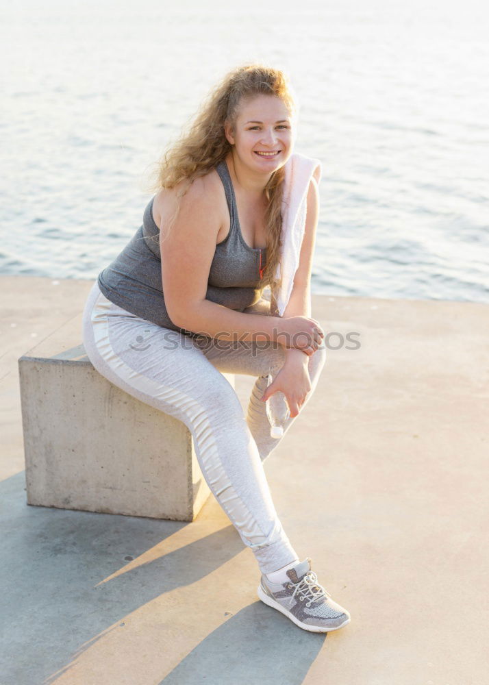 Similar – Image, Stock Photo Happy young woman in nature #1