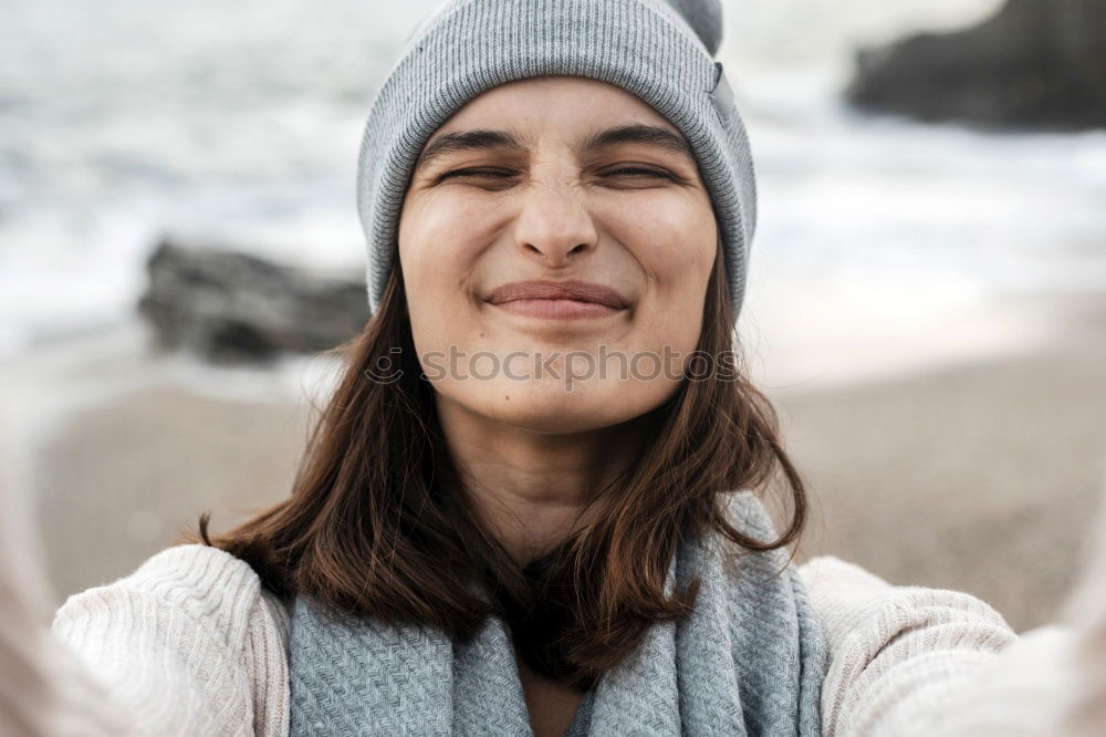 Similar – Image, Stock Photo dimple child Cap Grinning