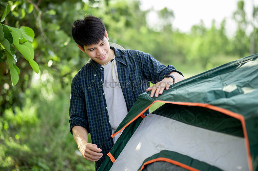 Similar – Image, Stock Photo Spending a vacation on camping