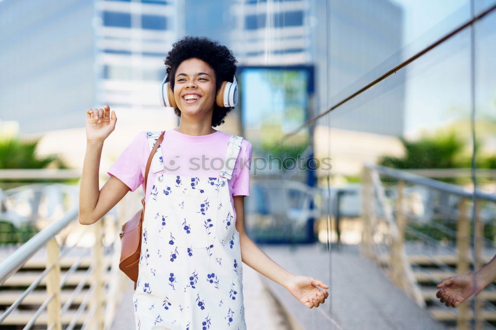 Similar – Young black woman, afro hairstyle, smiling.