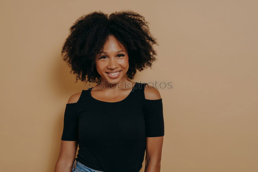 Similar – Portrait of a exotic black woman in a swimwear