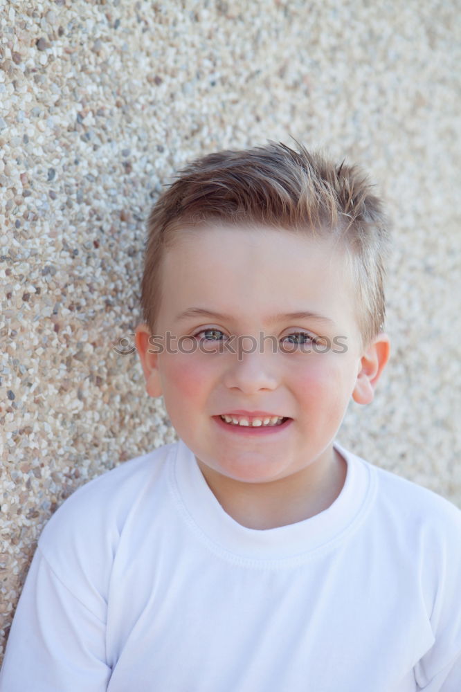 Similar – Image, Stock Photo Portrait of a little boy on a breakwater