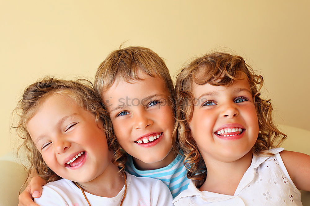 Similar – Image, Stock Photo Portrait of happy children