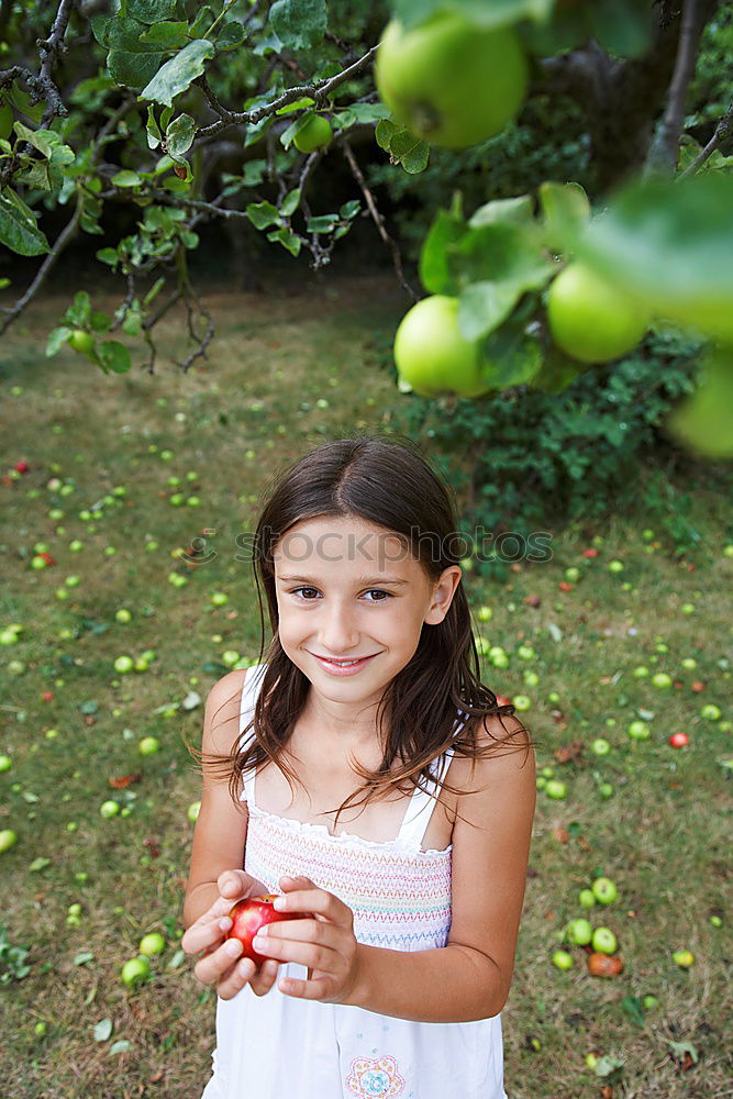 Similar – Image, Stock Photo Apple girl 2 Fruit