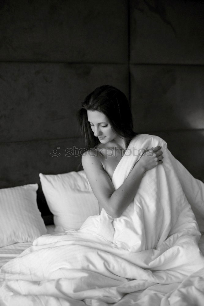 Similar – Image, Stock Photo thinking of you Bed Dream