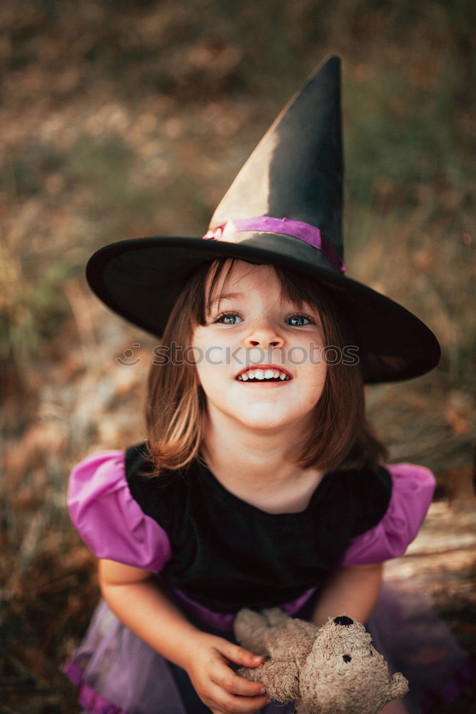 Similar – Image, Stock Photo Adorable girl posing playfully