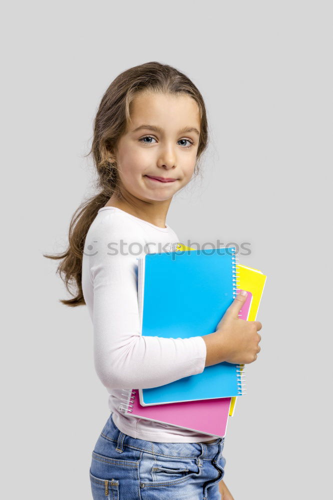 Similar – Image, Stock Photo Adorable preteen girl