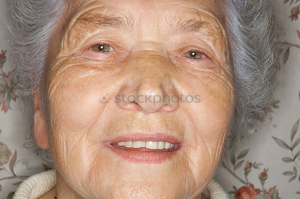 Similar – Portrait of a happy old woman