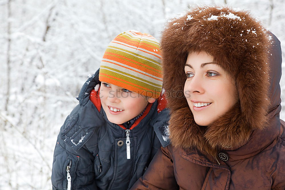 Similar – Cute little children playing in snow at a winter day. People having fun outdoors. Concept of Happy new year.