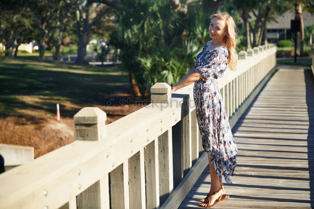 Similar – Image, Stock Photo Laughing happy vivacious woman on vacation