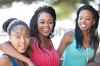 Similar – Image, Stock Photo Company of young black people on street