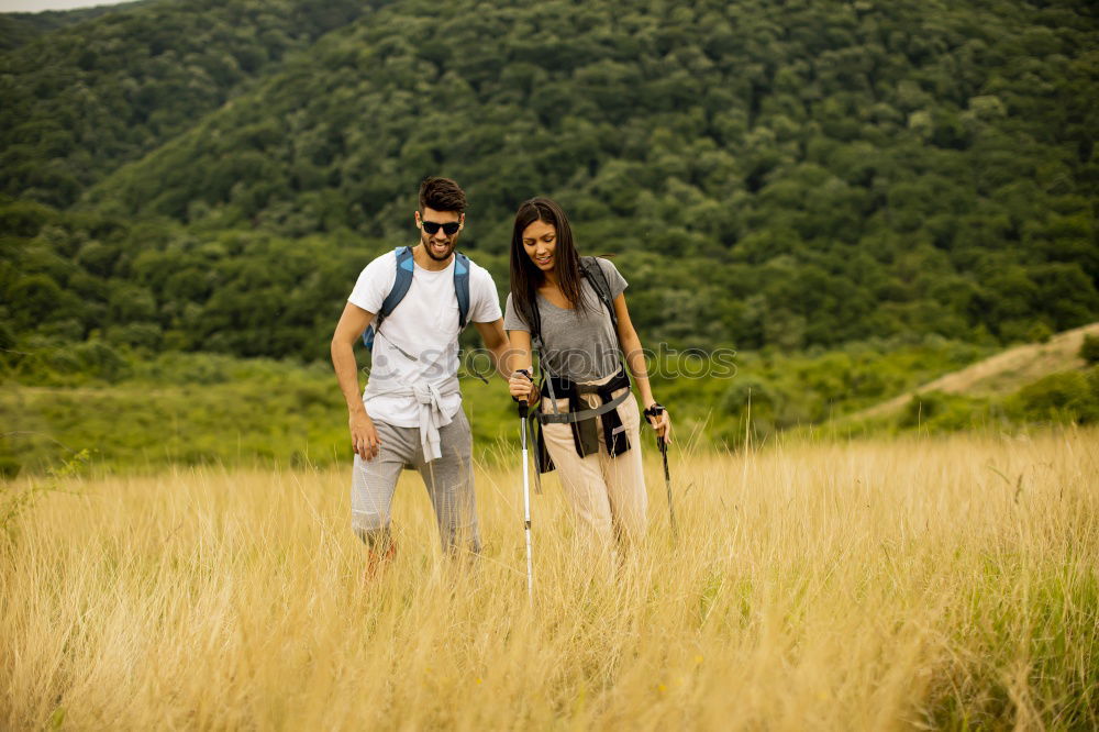 Similar – happy lovers on Holiday in the alps mountains