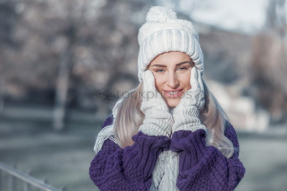 Similar – Young woman holding warm cup of tea