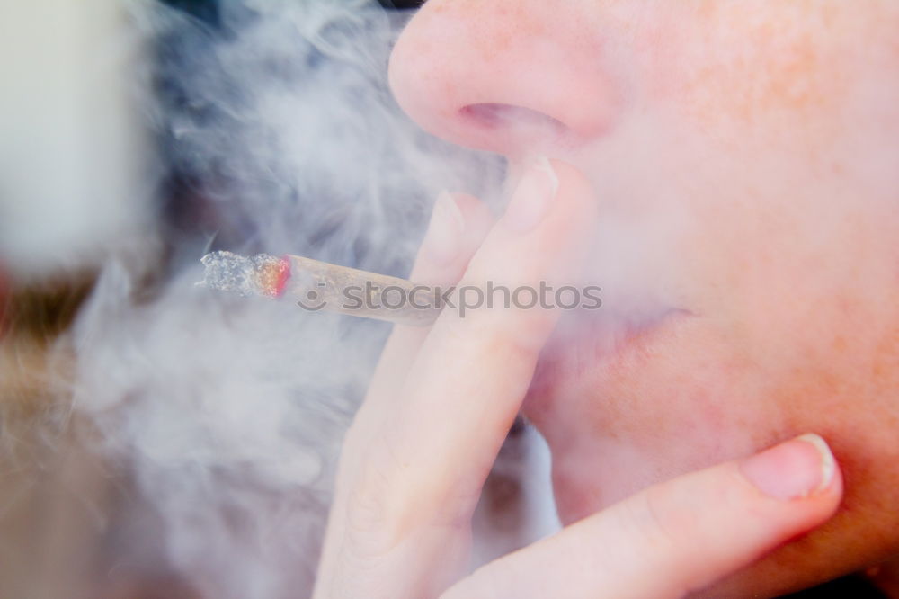 Image, Stock Photo smokers Human being