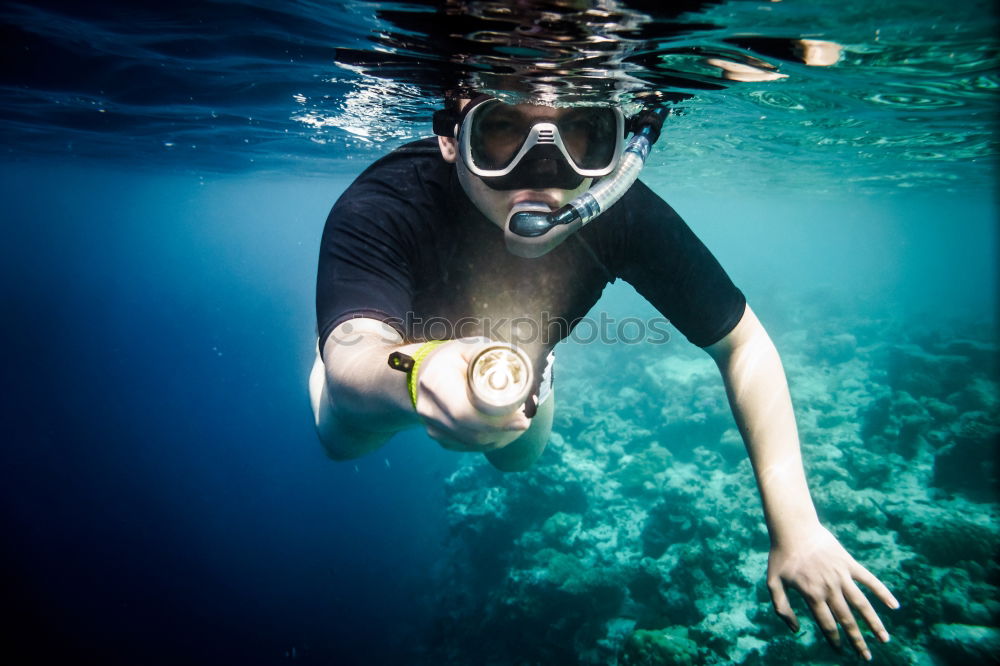 Similar – Diver with Bubbles tauchen