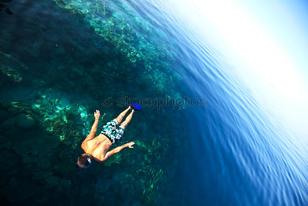 Image, Stock Photo The jump into the cold water