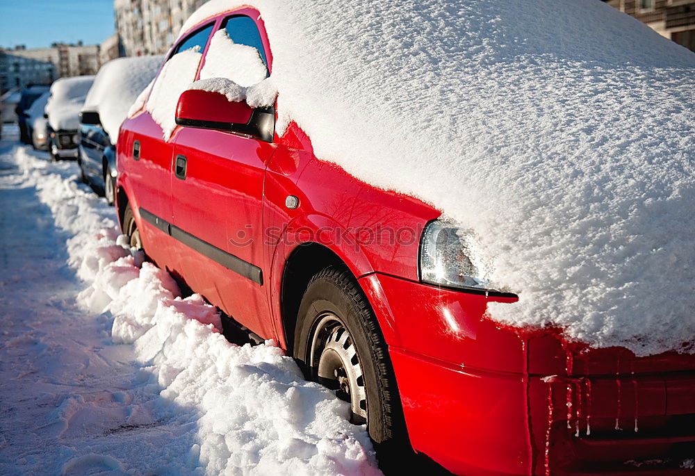 Similar – Image, Stock Photo Snow heart shape on car.