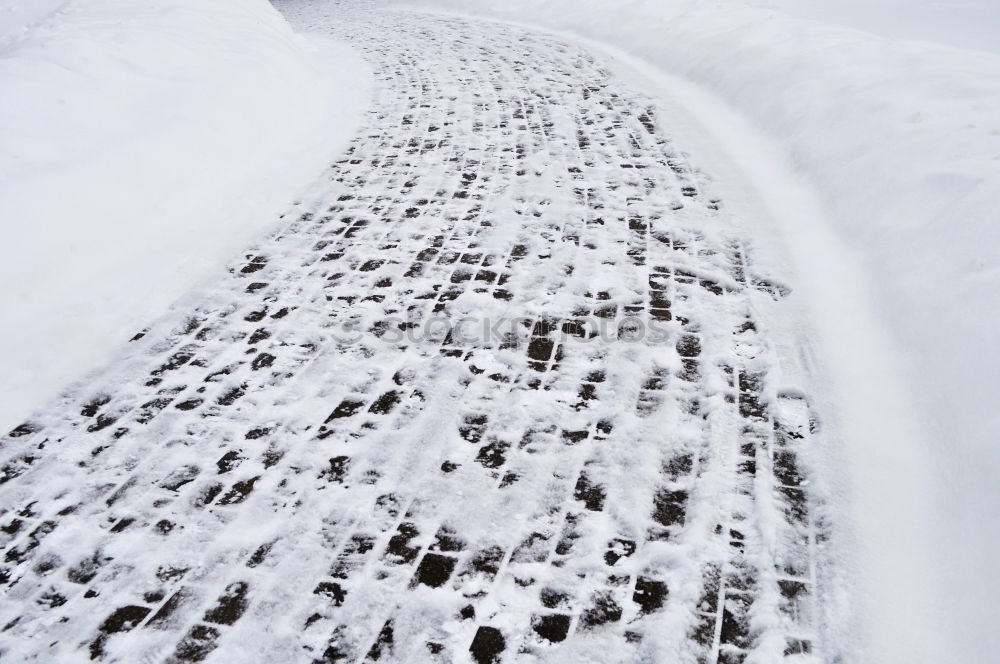 Similar – Foto Bild reifenspuren im schnee