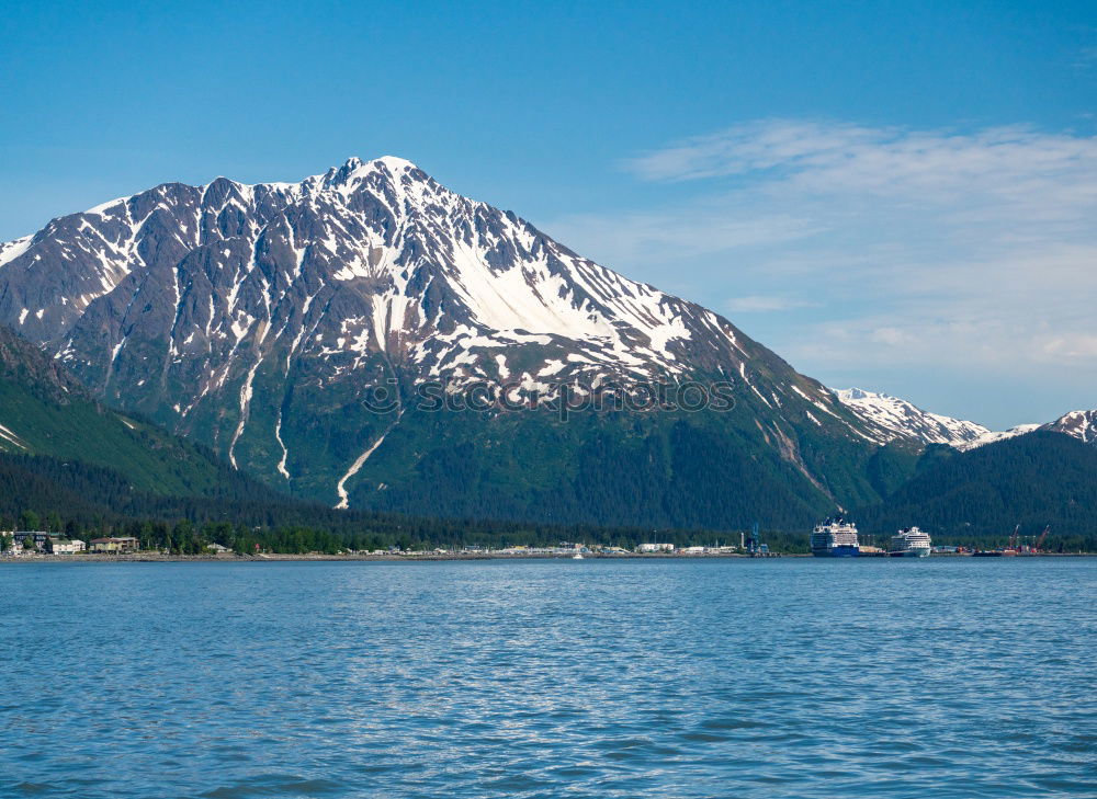 Similar – Image, Stock Photo View of the Storfjord in Norway