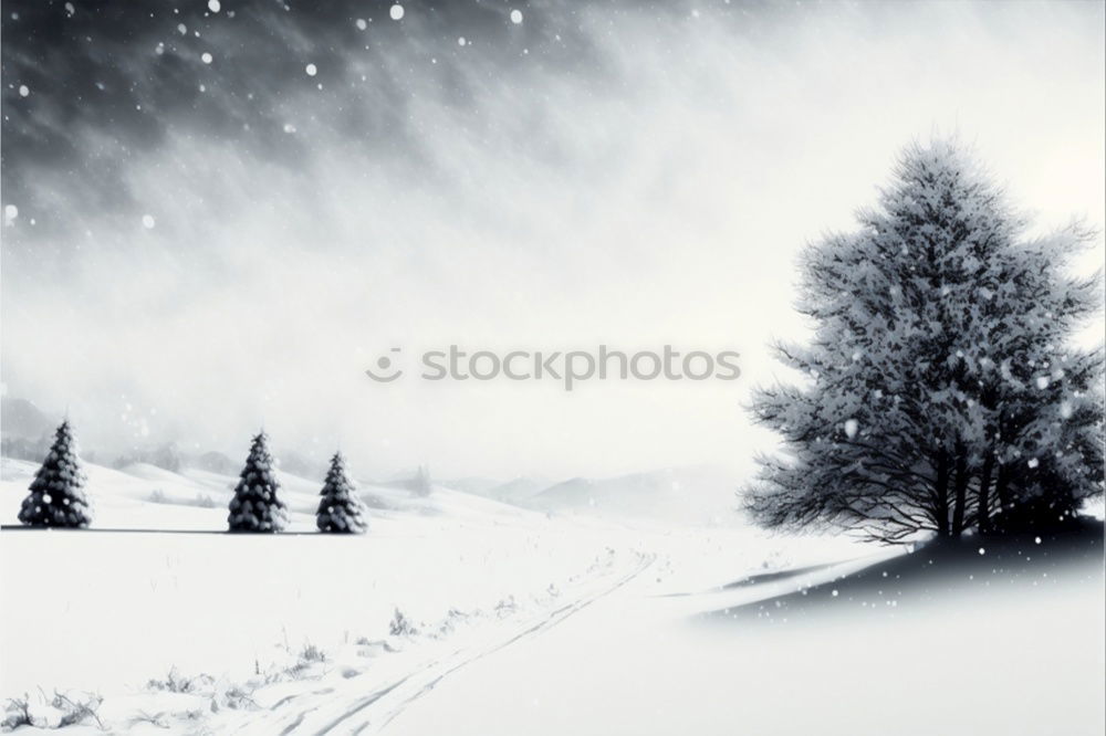 Similar – Winter landscape | gray in gray