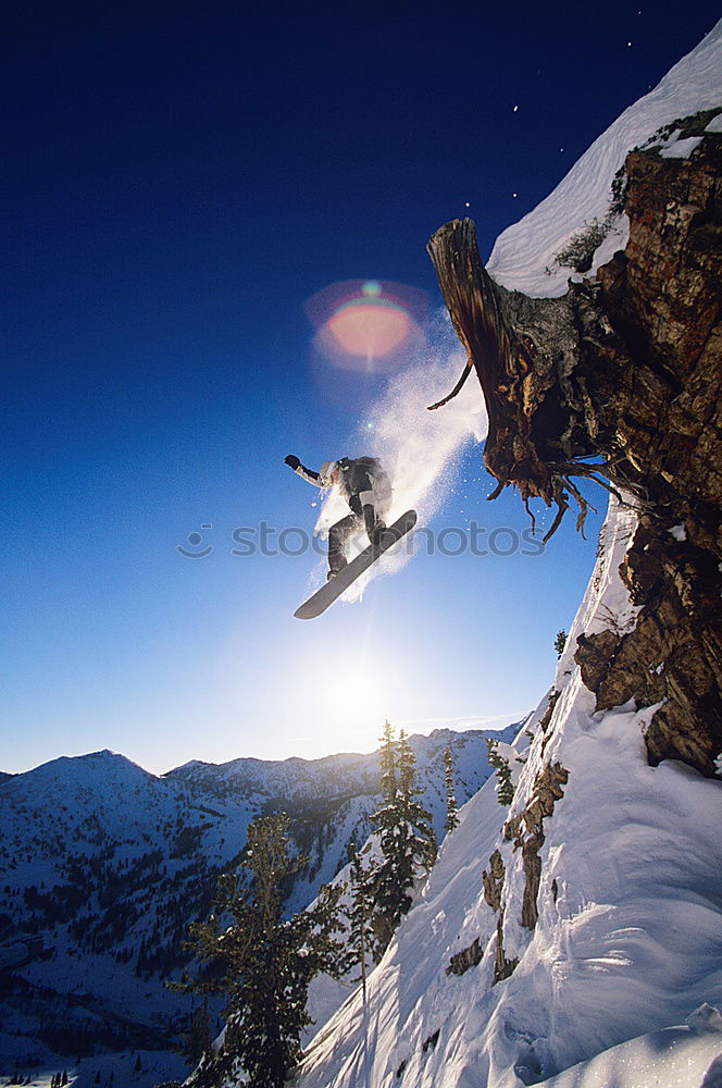 Similar – Image, Stock Photo bs air Snowboarding Jump