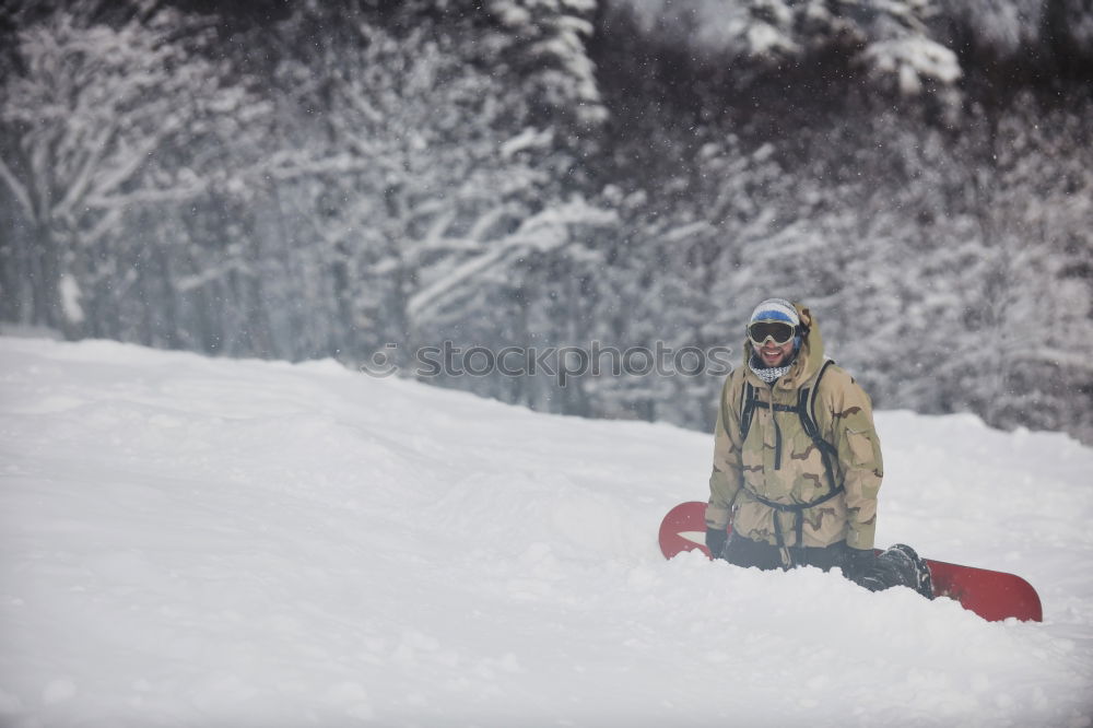 Similar – Image, Stock Photo J.R. Winter Snowboarder