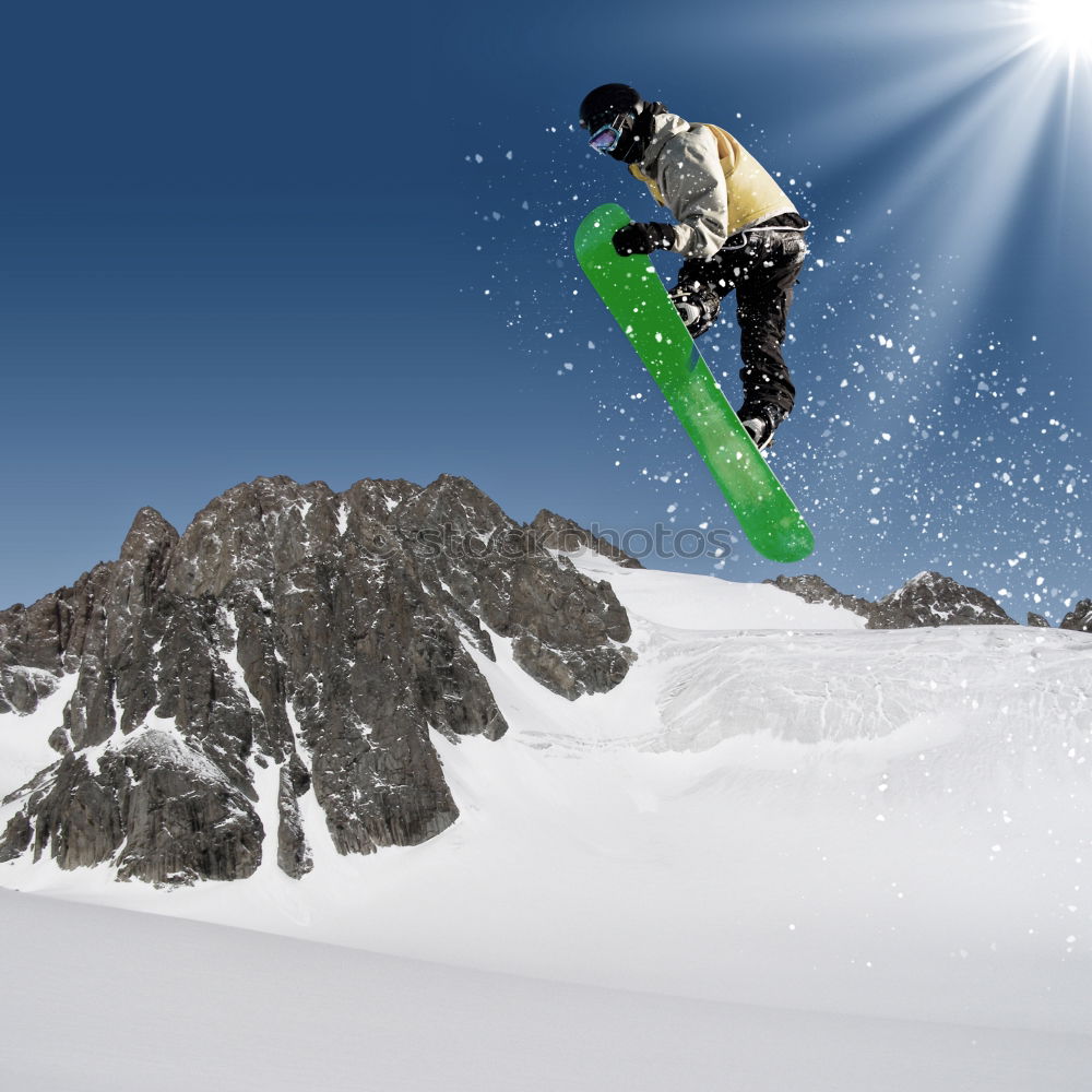 Similar – Image, Stock Photo bs air Snowboarding Jump