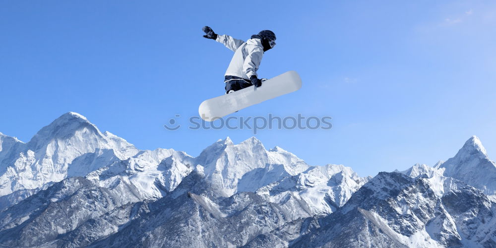 Similar – Image, Stock Photo bigair 01 Snowboard Jump